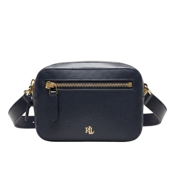Lauren Ralph Lauren Handbags - Lauren Ralph Lauren Navy Leather‎ Mini Belt Bag Gold Hardware Adjustable Strap